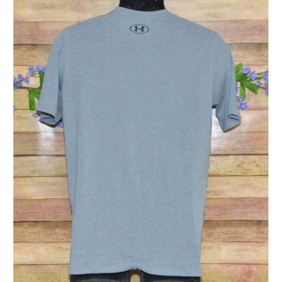 Under Armour Men's Gray Short Sleeve Athletic T-Shirt Tee Size S Logo Stretch - Picture 4 of 8